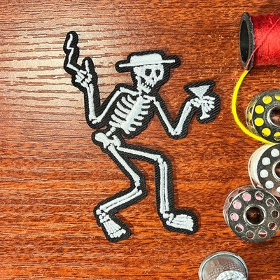 Social Distortion Skelly Patch Punk Rock Band Embroidered Iron On 3.5x2.5''