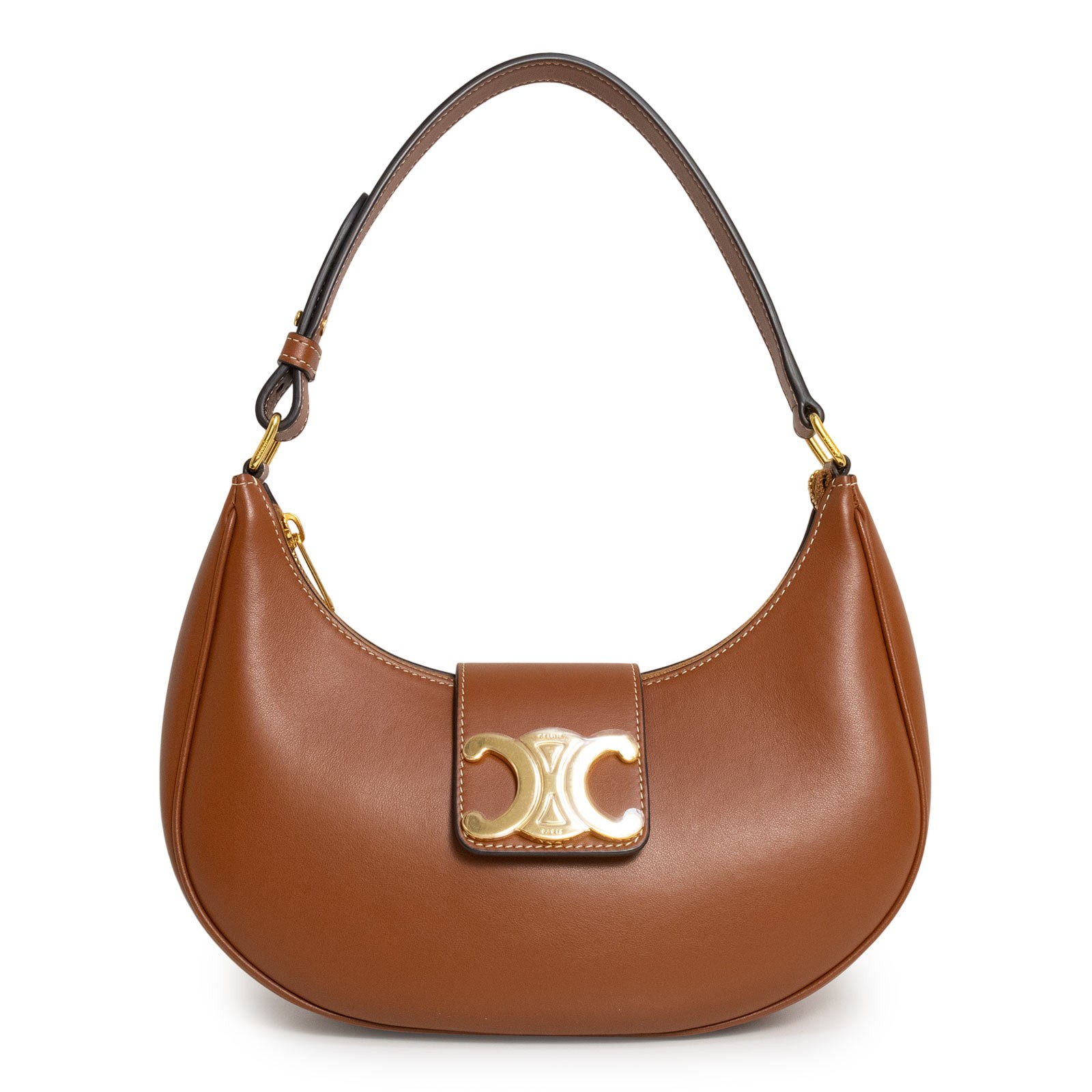 CELINE 114493DGQ Medium AVA Ava Triomphe Calfskin, Tan (Brown) Handbag