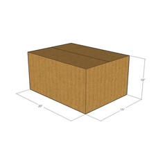 10 20x15x10 Kraft Brown Corrugated Shipping Boxes 32 ECT Single-Wall New