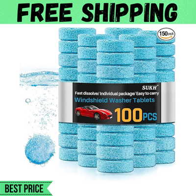 #ad Car Windshield Washer Tablets Washer Fluid Tablets Glass Cleaner 100 Pcs... $10.69