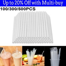 100/300/500x Milkshake Bubble Boba Tea Fat Dringking Straws Smoothies Disposable