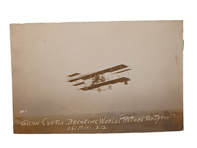 RPPC Glenn Curtis Breaking World Record Speed Bi-Plane JRR25
