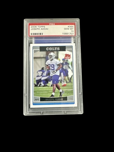 JOSEPH ADDAI TOPPS #364 INDIANAPOLIS COLTS ROOKIE PSA GRADE 10 - Picture 2 of 2