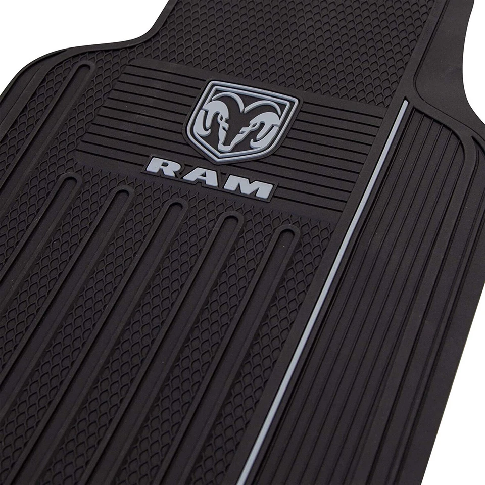 NEW 3PC DODGE RAM All Weather Heavy Duty Rubber Floor Mats Set Official Licensed Foto 3 de 4
