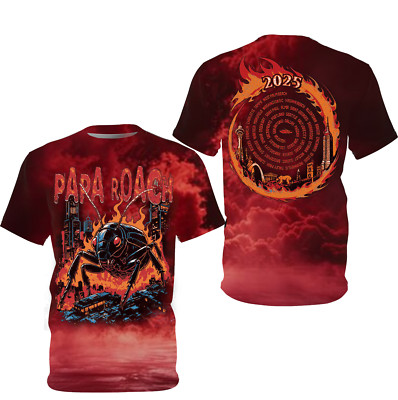Papa Roach tour AOP 3D T-Shirt Polyester UU1165