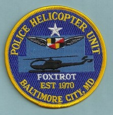 BALTIMORE MARYLAND POLICE HELICOPTER UNIT SHOULDER PATCH