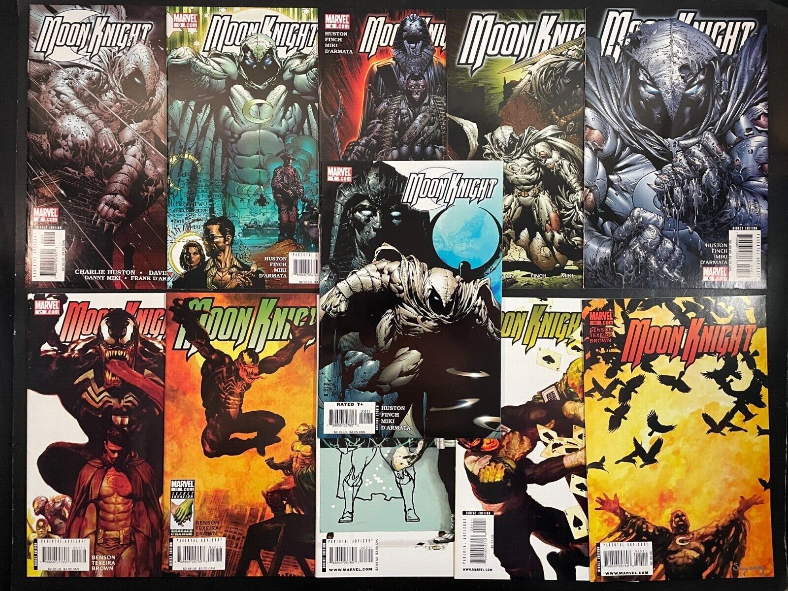 Moon Knight comic lot Marvel 2006 David Finch Charlie Huston Venom Bullseye