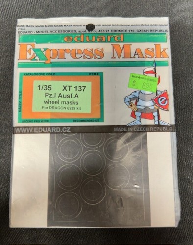 EDUXT137 1:35 Eduard Express Mask - Pz.I Ausf.A Wheel Masks (Dragon 6289 kit) - 第 1/2 張圖片