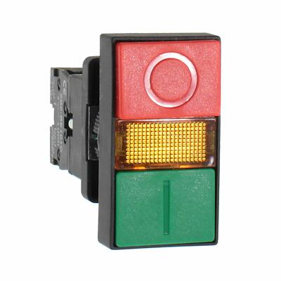 #ad Shopcorp Double Head Push Button with Signal Lamp – On Off Start Stop Switch $12.99