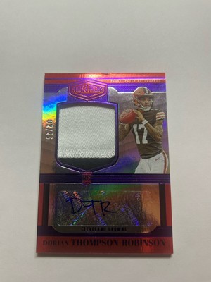 2023 Plates & Patches Dorian Thompson-Robinson Purple Rookie Patch Auto RPA /25