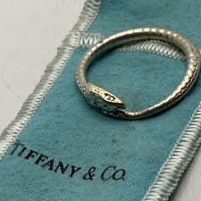 Tiffany & Co sterling silver Snake key ring 1971 keyring keychain rare vintage