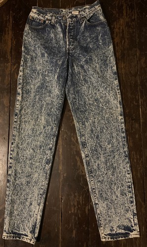 Vtg 80s RARE High Waisted Stone Washed 