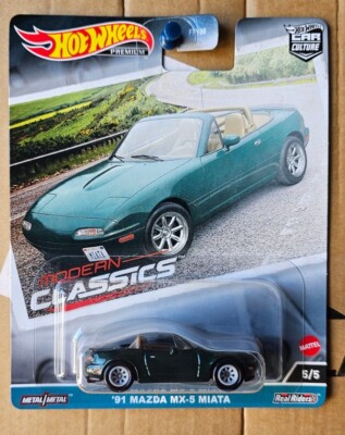 Hot Wheels 2023 MODERN CLASSICS '91 MAZDA MX5 [GREEN] NEAR MINT VHTF CARD GOOD