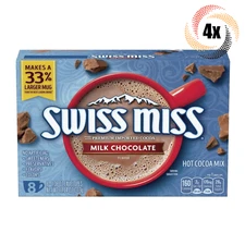 4x Boxes Swiss Miss Milk Chocolate Flavor Hot Cocoa Mix ( 8 Per Box) 11.04oz