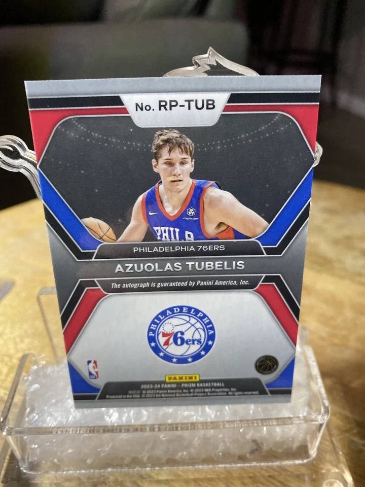 2023-24 Prizm🍿 Azuolas Tubelis Rc Rookie Penmanship Auto #RP-TUB 76ers - Image 3 of 3