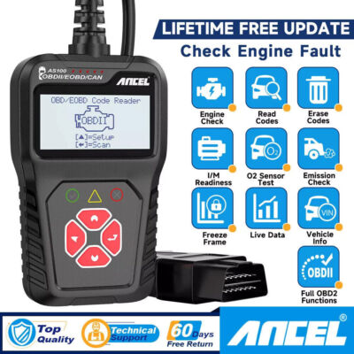 ANCEL AS100 OBD2 Scanner Car Code Reader Diagnostic Scan Tool Check Engine Fault