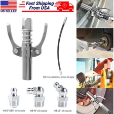 10000 PSI High Pressure Grease Gun Coupler Coupling End Fitting 1/8”NPT Hose Kit