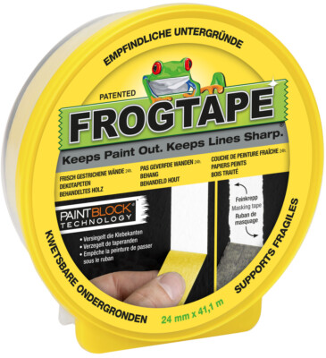 FROGTAPE Delicate Surface Gelb 24mmx41,1m Paintblocker Kreppband / Klebeband