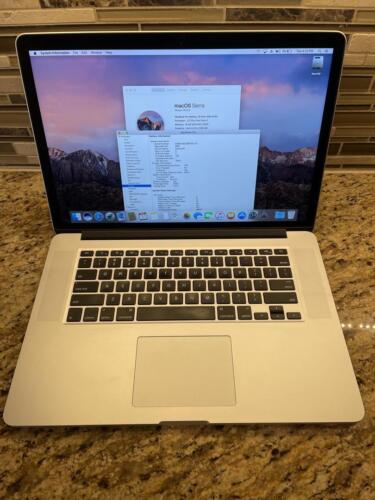 2015 MacBook Pro Retina Core i7 16GB RAM 256GB SSD Office Adobe Warranty - Afbeelding 1 van 9