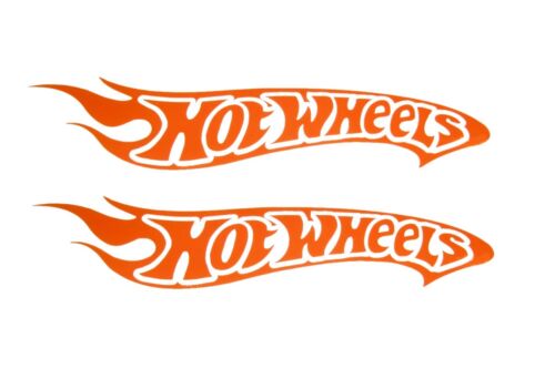 2 pegatinas de coche Hotwheels de 20 cm pegatinas fuente coche camión parabrisas trasero EE. UU. - Imagen 1 de 1