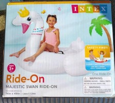 Intex Ride-on Majestic Swan, Inflatable Pool Toy Float Beach Summer 74 x49