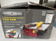 Chicago Electric 7" Portable Wet Cutting Tile Saw 69231 w/7" Diamond Blade