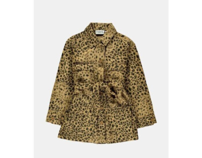 Essentiel Antwerp Jacke 38 passt UK14 Leopardenmuster Chore Utility Safari Taschen