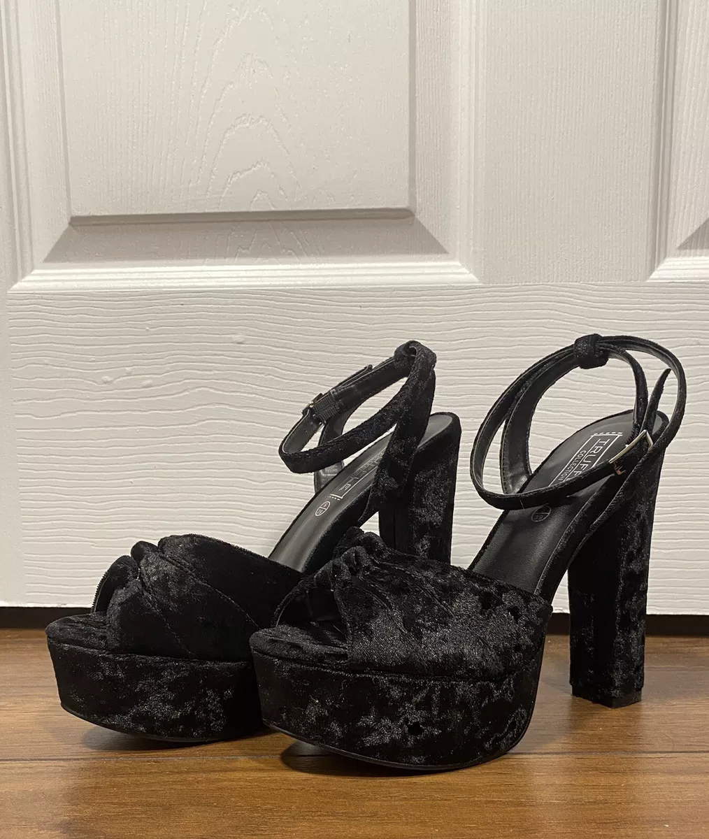 Truffle collection top platform heeled sandals