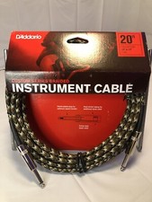 D'Addario Planet Waves Braided Instrument Cable 20 ft. Military Green