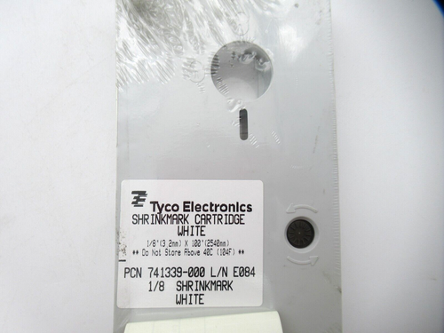 Te Connectivity Raychem Shrinkmark Cartridge Weiß, 1/20.3cm x 254cm Neu Ovp - Picture 3 of 3