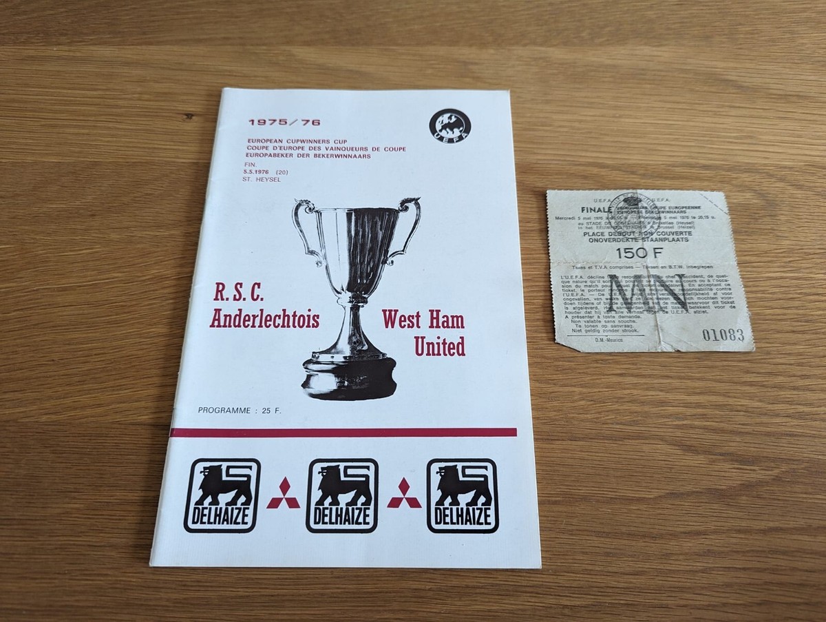 1976 European Cup Winners Cup final - Anderlecht v West Ham Utd +