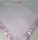Custom Catch Baby Pink Blanket 35x35 Satin Personalized