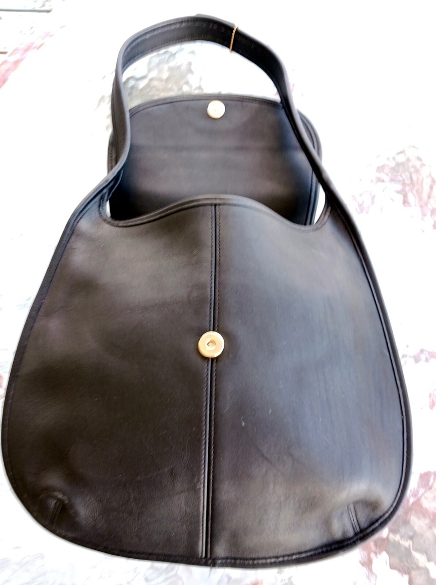 Coach 9029 Vintage Black Leather Ergo Flap Leather Shoulder Bag | eBay