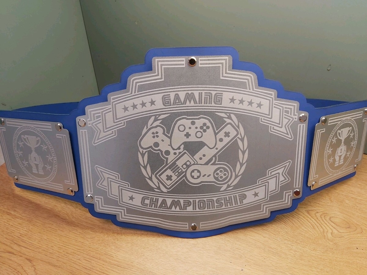 Gaming Championship Title Belt Wrestling Xbox Mario Wii Sega Nes