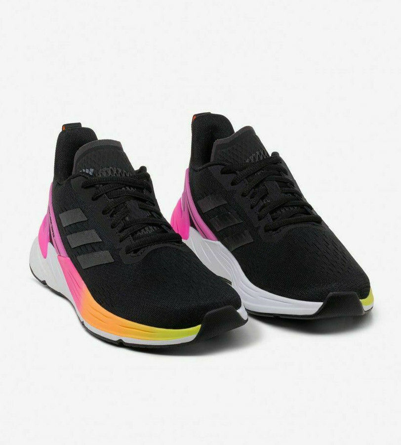 Womens ADIDAS RESPONSE SUPER Shoes Black Pink Sneakers NEW | eBay