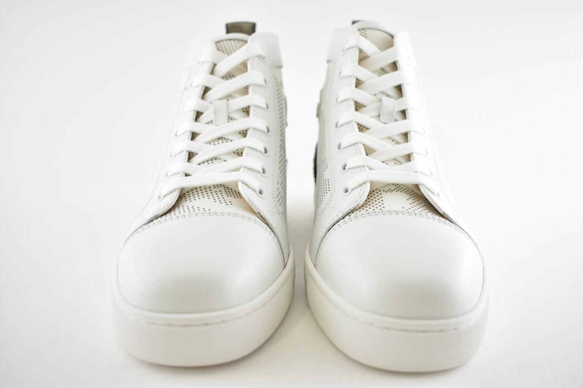 Louis Sp Strass High Top Sneakers in White - Christian Louboutin