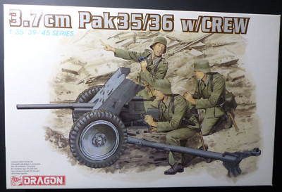 Dragon 1:35: 3,7cm Pak35/36 w/Crew. 6152. Bausatz/Kit