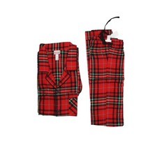 Wondershop Flannel Pajama Set Mens 2XL Red Tartan Plaid Sleepwear 2 Piece