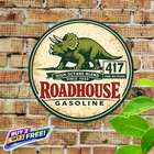 Vintage Dinosaur Fuel Gasoline Service Retro Metal Tin Sign 8x12