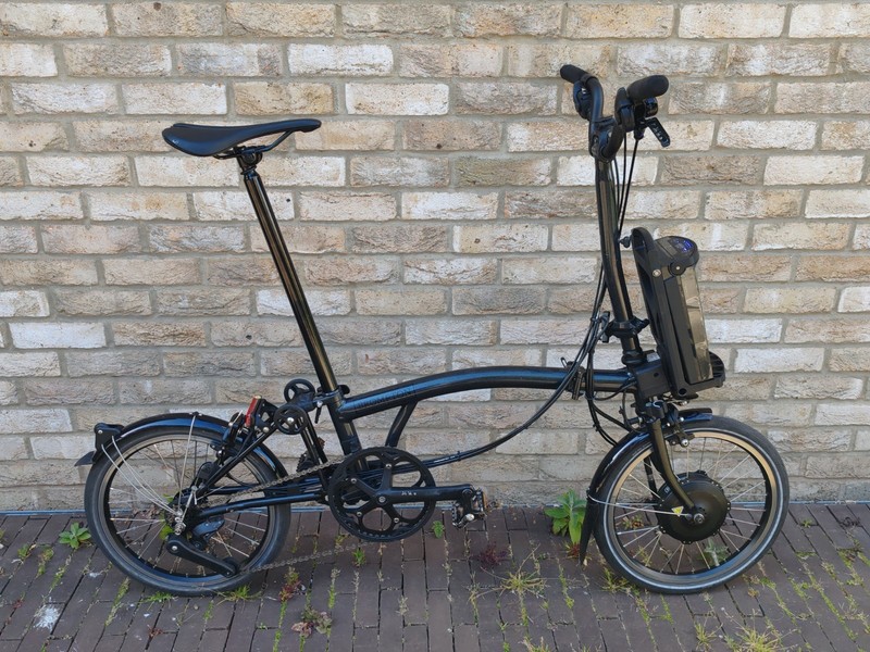 2024 Brompton P Line 12 Speed Midnight Black H Bar Low Mileage