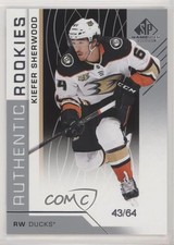 2018-19 Upper Deck SP Game Used Authentic Rookies 43/64 Kiefer Sherwood #173 qe7