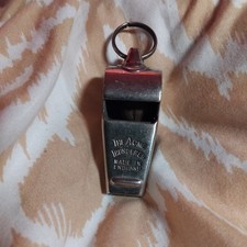 VINTAGE THE ACME THUNDERER WHISTLE MADE IN ENGLAND WITH KEYRINGS