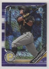 2019 Bowman Chrome Prospects Purple Shimmer Refractor Deon Stafford 0q0m