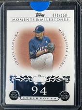 Santana, Johan - 2008 Moments & Milestones - Card #87 - Strikeouts 94 - 71/150