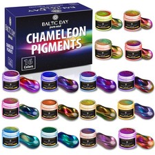 Chameleon Mica Powder, 16 Jars of Color Shift Mica Powder Set - Epoxy Resin Colo