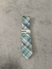New Izod Men s Blue Green Plaid Silk Neck Tie...