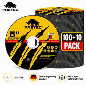 110 Pack 5 x 7/8 in Cut-Off Wheels, Professional Cutting Discs for Angle Grinder