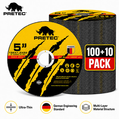 110 Pack 5 x 7/8 in Cut-Off Wheels, Professional Cutting Discs for Angle Grinder