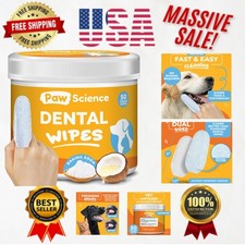 Innovative Dental Finger Wipes - 50 Hypoallergenic Wipes for Pets' Dental Health