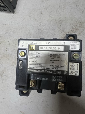 Square D 8502sb02 S Contactor Starter